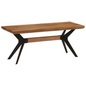 Panca da Pranzo 110x40x46 cm Legno Massello di Acacia e Acciaio 352057