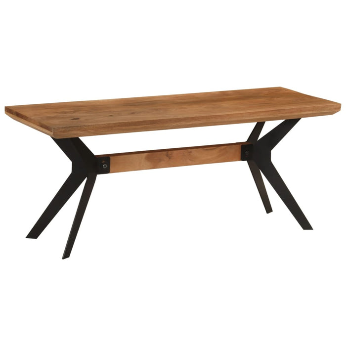 Panca da Pranzo 110x40x46 cm Legno Massello di Acacia e Acciaio 352057