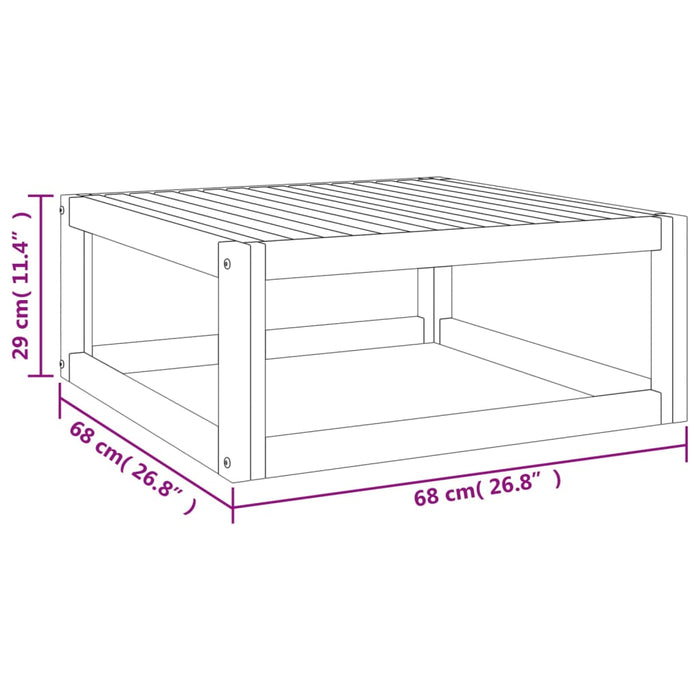 Tavolino da Salotto 68x68x29 cm in Legno Massello di Acacia 360024