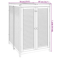 Contenitore da Giardino 70x87x104cm in Legno Massello di Acacia 360029