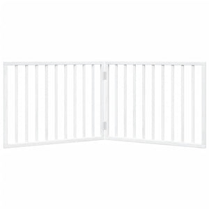 Cancello per Cani Pieghevole 2 Pannelli Bianco 160 cm Pioppo 352184