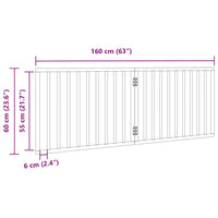 Cancello Cani Pieghevole 2 Pannelli Marrone 160cm Legno Pioppo 352200