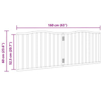 Cancello per Cani Pieghevole 2 Pannelli 160 cm Legno di Pioppo 352208