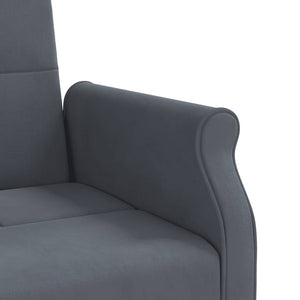 Divano Letto con Cuscini Grigio Scuro in Velluto 351858