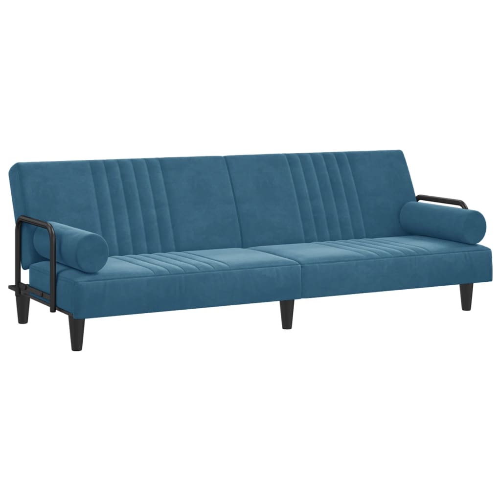 Divano Letto con Braccioli Blu in Vellutocod mxl 108693