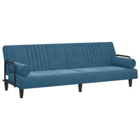 Divano Letto con Braccioli Blu in Vellutocod mxl 108693