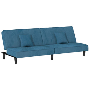 Divano Letto Blu in Velluto 351906