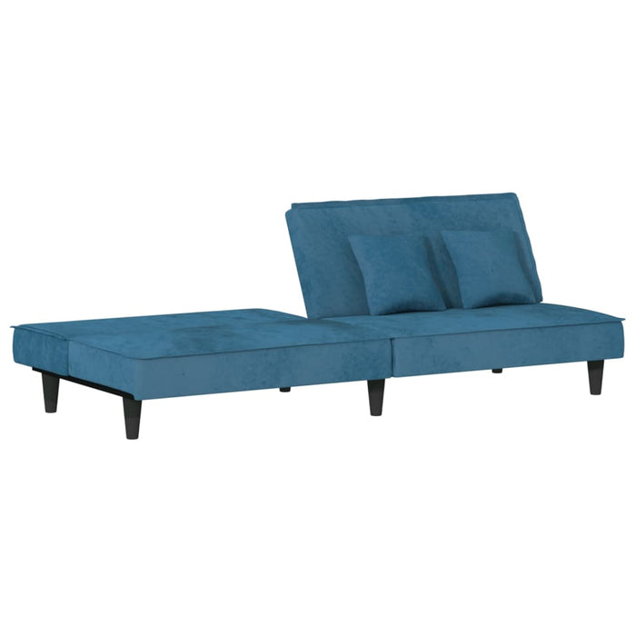 Divano Letto Blu in Velluto 351906