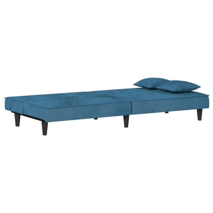 Divano Letto Blu in Velluto 351906