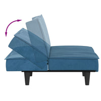 Divano Letto Blu in Velluto 351906