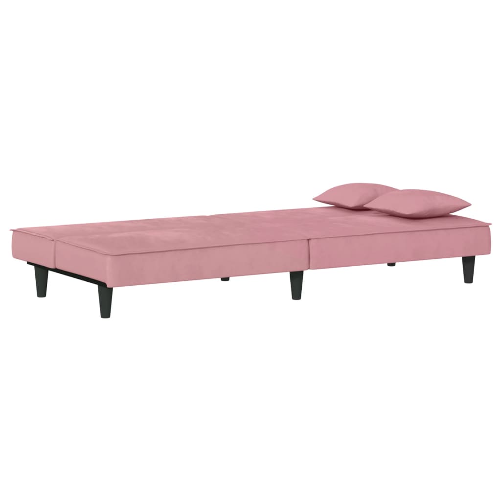 Divano Letto Rosa in Velluto 351910