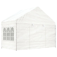 Gazebo con Tetto Bianco 4,08x2,23x3,22 m in Polietilenecod mxl 71655