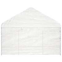 Gazebo con Tetto Bianco 4,08x2,23x3,22 m in Polietilenecod mxl 71655