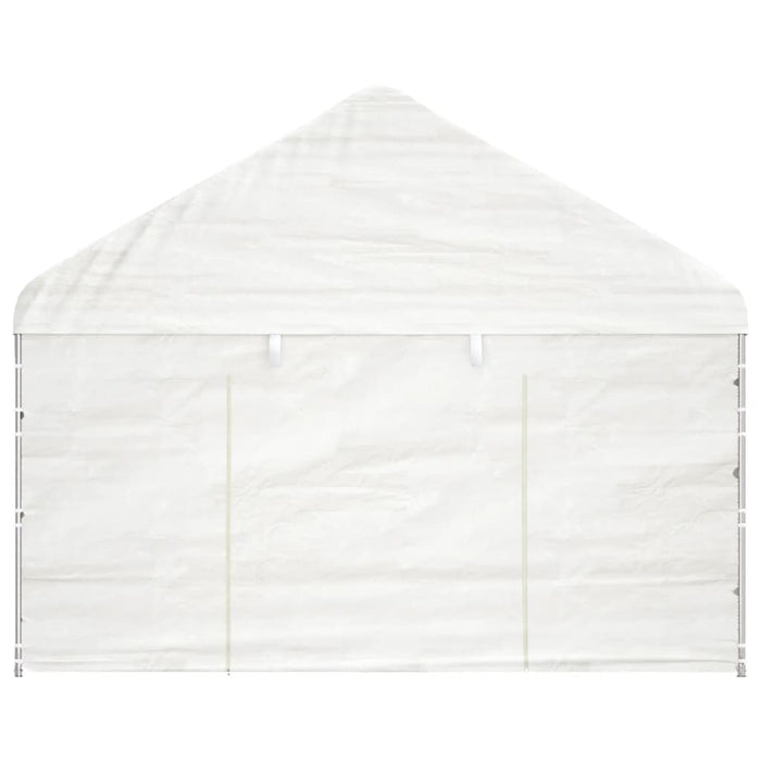 Gazebo con Tetto Bianco 4,08x2,23x3,22 m in Polietilenecod mxl 71655