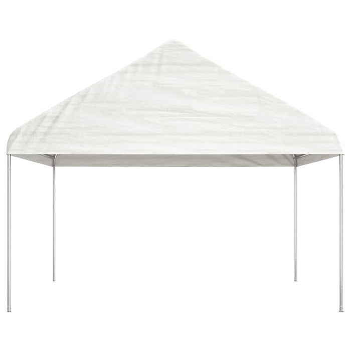 Gazebo con Tetto Bianco 4,08x2,23x3,22 m in Polietilene 362637