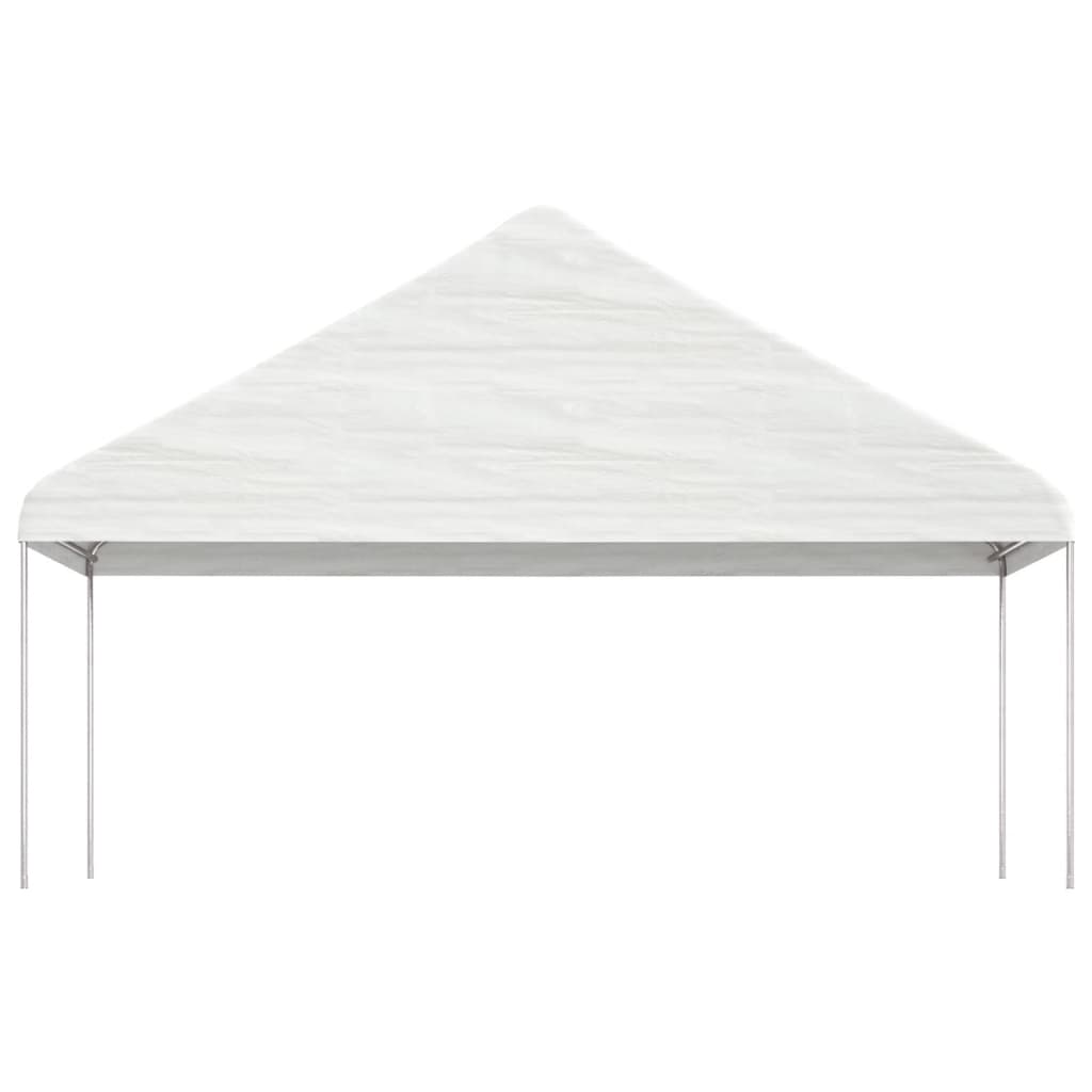  Gazebo con Tetto Bianco 5,88x2,23x3,75 m in Polietilenecod mxl 103551