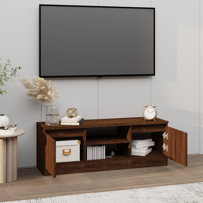 Mobile Porta TV con Anta Rovere Marrone 102x30x36 cm cod mxl 16653