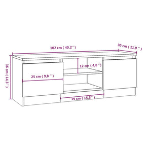 Mobile Porta TV con Anta Rovere Marrone 102x30x36 cm cod mxl 16653