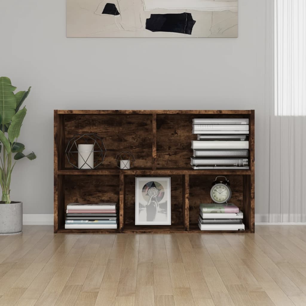 Libreria/Credenza Rovere Fumo 50x25x80 cm in Legno Multistratocod mxl 108764