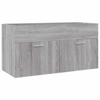 Set Mobili da Bagno 2 pz Grigio Sonoma in Legno Multistrato 826624