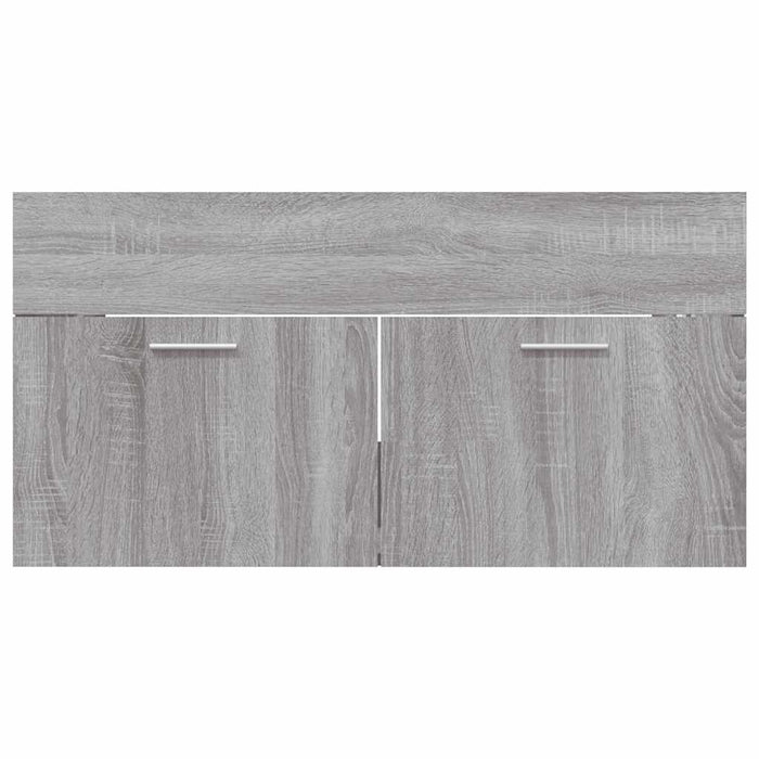 Set Mobili da Bagno 2 pz Grigio Sonoma in Legno Multistrato 826624