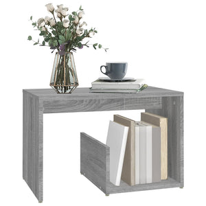 Tavolino Grigio Sonoma 59x36x38 cm in Legno Multistrato 826633