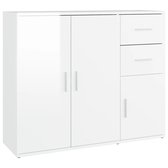 Credenza Bianco Lucido 91x29,5x75 cm in Legno Multistratocod mxl 102920