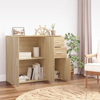 Credenza Rovere Sonoma 91x29,5x75 cm in Legno Multistrato 823272