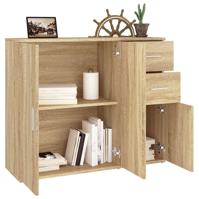 Credenza Rovere Sonoma 91x29,5x75 cm in Legno Multistrato 823272