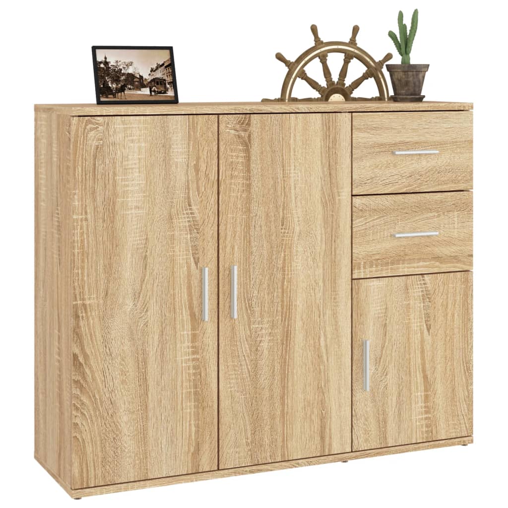 Credenza Rovere Sonoma 91x29,5x75 cm in Legno Multistrato 823272