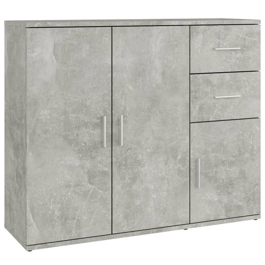 Credenza Grigio Cemento 91x29,5x75 cm in Legno Multistrato 823273