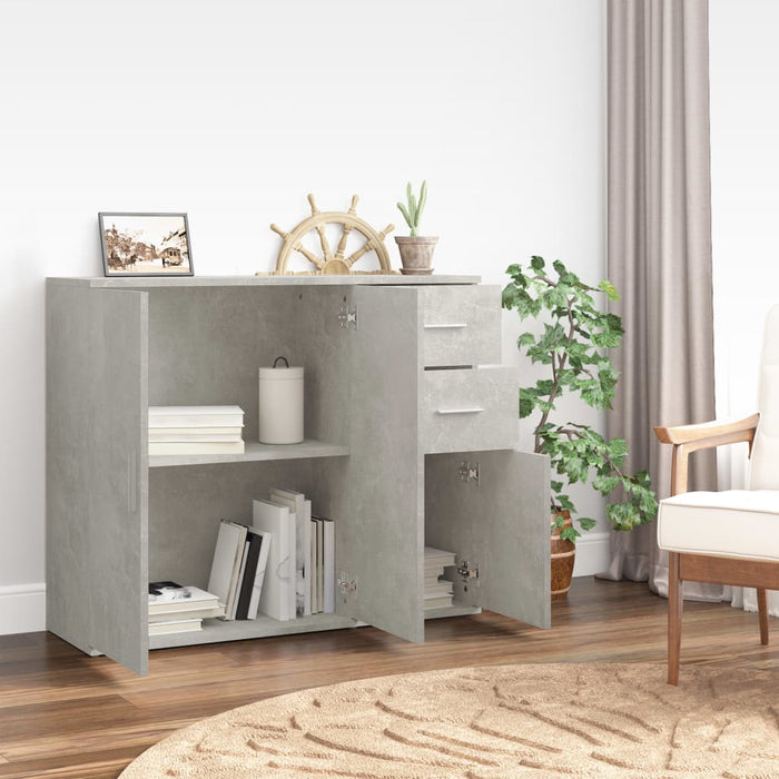 Credenza Grigio Cemento 91x29,5x75 cm in Legno Multistratocod mxl 102314