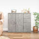 Credenza Grigio Cemento 91x29,5x75 cm in Legno Multistrato 823273