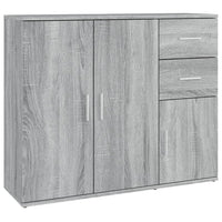 Credenza Grigio Sonoma 91x29,5x75 cm in Legno Multistrato 823275