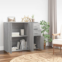 Credenza Grigio Sonoma 91x29,5x75 cm in Legno Multistrato 823275