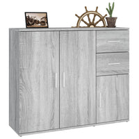 Credenza Grigio Sonoma 91x29,5x75 cm in Legno Multistrato 823275