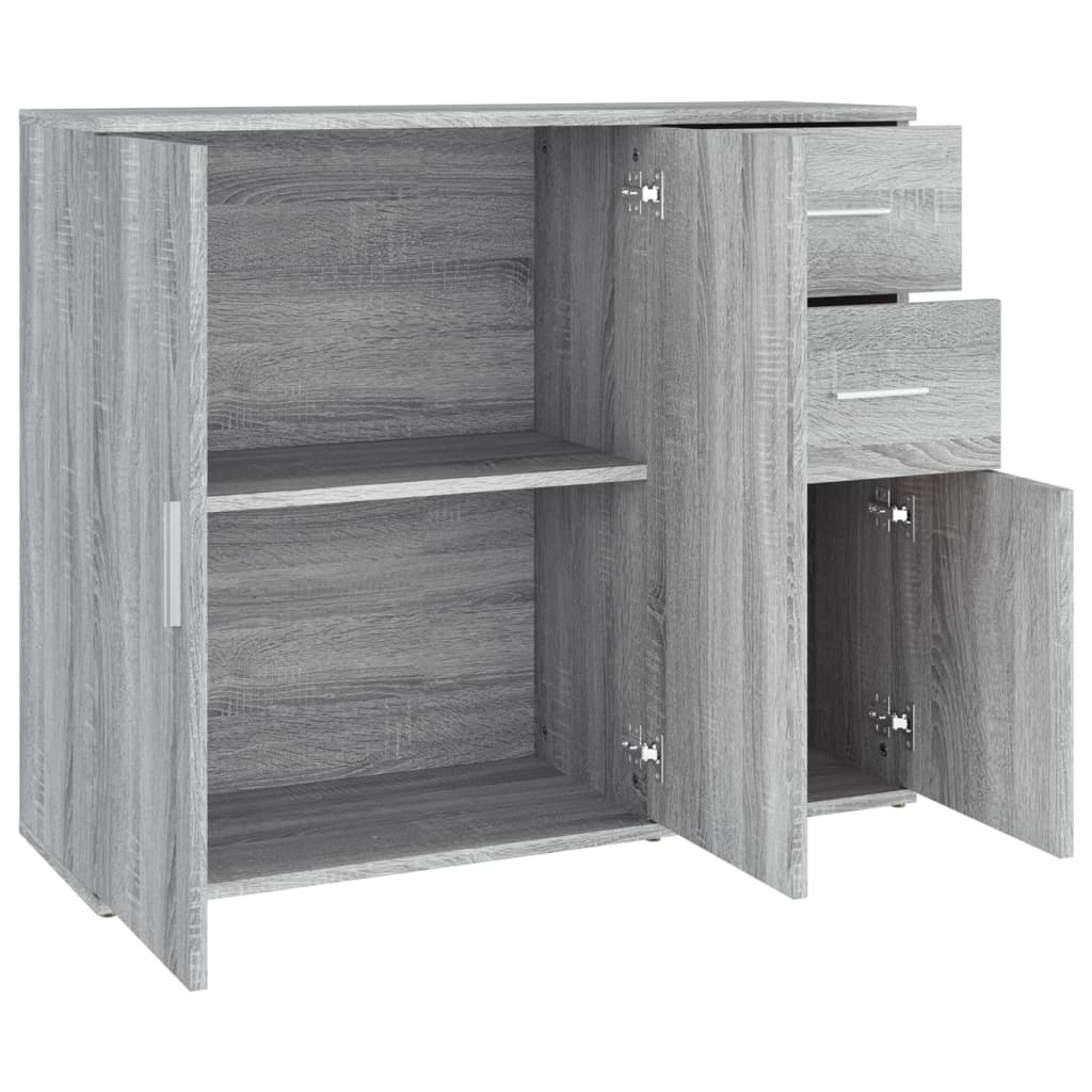 Credenza Grigio Sonoma 91x29,5x75 cm in Legno Multistrato 823275