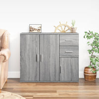 Credenza Grigio Sonoma 91x29,5x75 cm in Legno Multistrato 823275