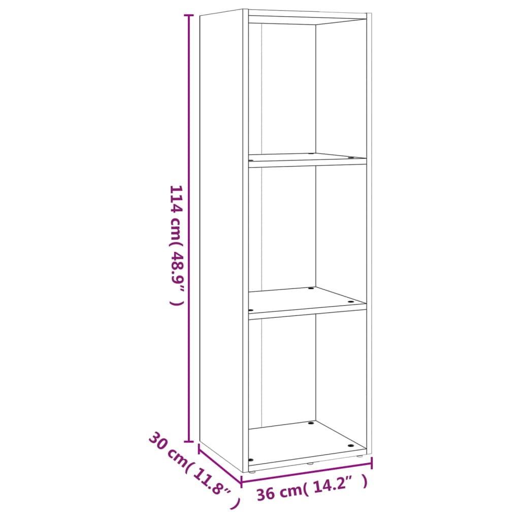 Libreria/Mobile TV Grigio Sonoma 36x30x114 cm Legno Multistrato 826656