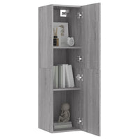 Mobili Porta TV a Parete 2 pz Grigio Sonoma 30,5x30x110 cm 826679