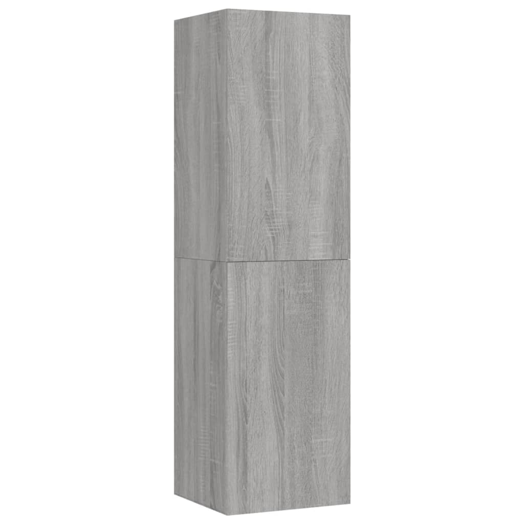 Mobili Porta TV a Parete 2 pz Grigio Sonoma 30,5x30x110 cm 826679