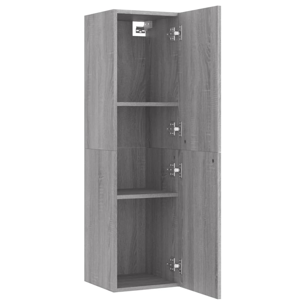 Mobili Porta TV a Parete 2 pz Grigio Sonoma 30,5x30x110 cm 826679