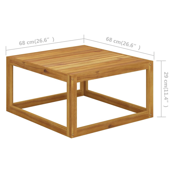 Poggiapiedi con Cuscino Grigio Scuro in Legno Massello Acacia 318557