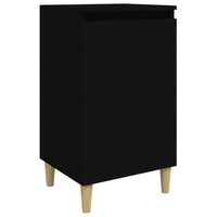 Comodino Nero 40x35x70 cm in Legno Multistrato 819630