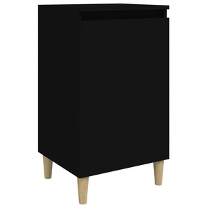 Comodino Nero 40x35x70 cm in Legno Multistrato 819630