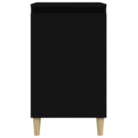 Comodino Nero 40x35x70 cm in Legno Multistrato 819630