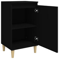 Comodino Nero 40x35x70 cm in Legno Multistrato 819630