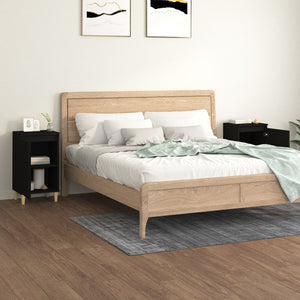 Comodini 2 pz Neri 40x35x70 cm in Legno Multistratocod mxl 102291