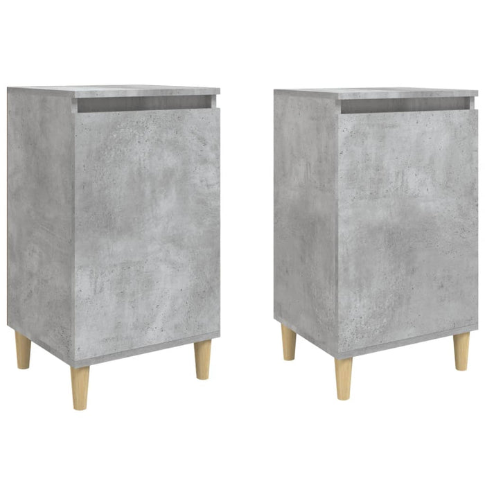 Comodini 2 pz Grigio Cemento 40x35x70 cm in Legno Multistrato 819637