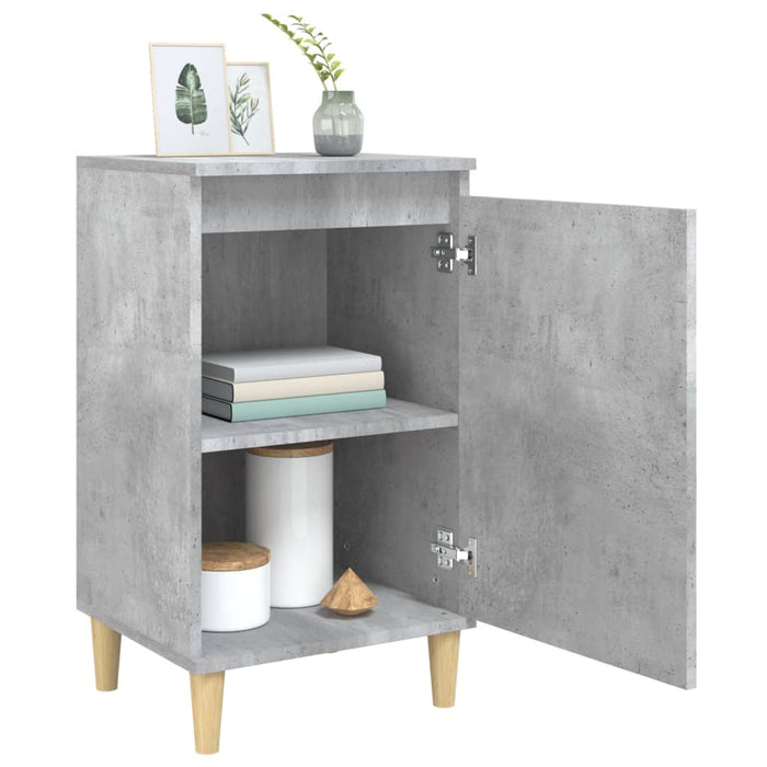 Comodini 2 pz Grigio Cemento 40x35x70 cm in Legno Multistrato 819637